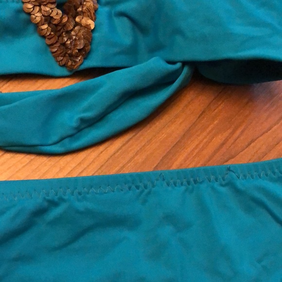 Becca by Rebecca Virtue Turquoise bikini M - Picture 7 of 9